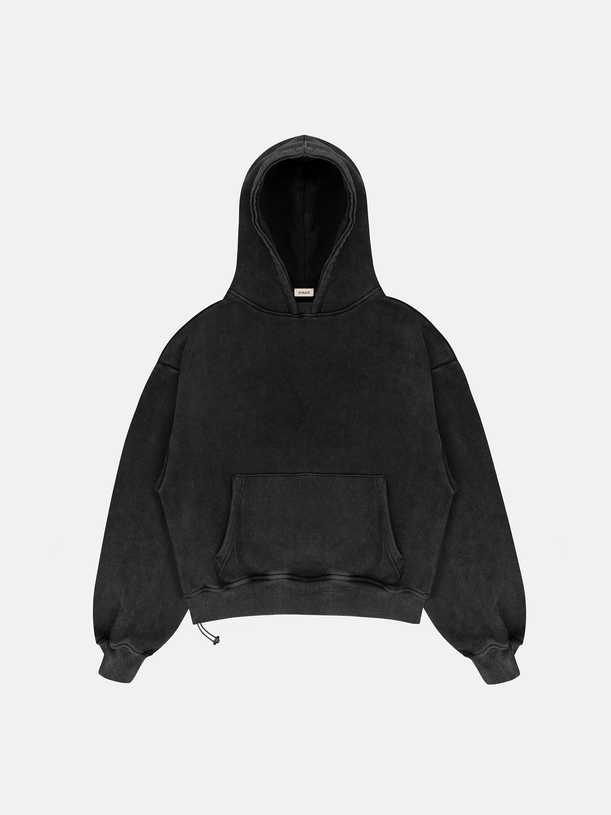 GEWASCHENER SCHWARZER EDITOR'S CUT HOODIE