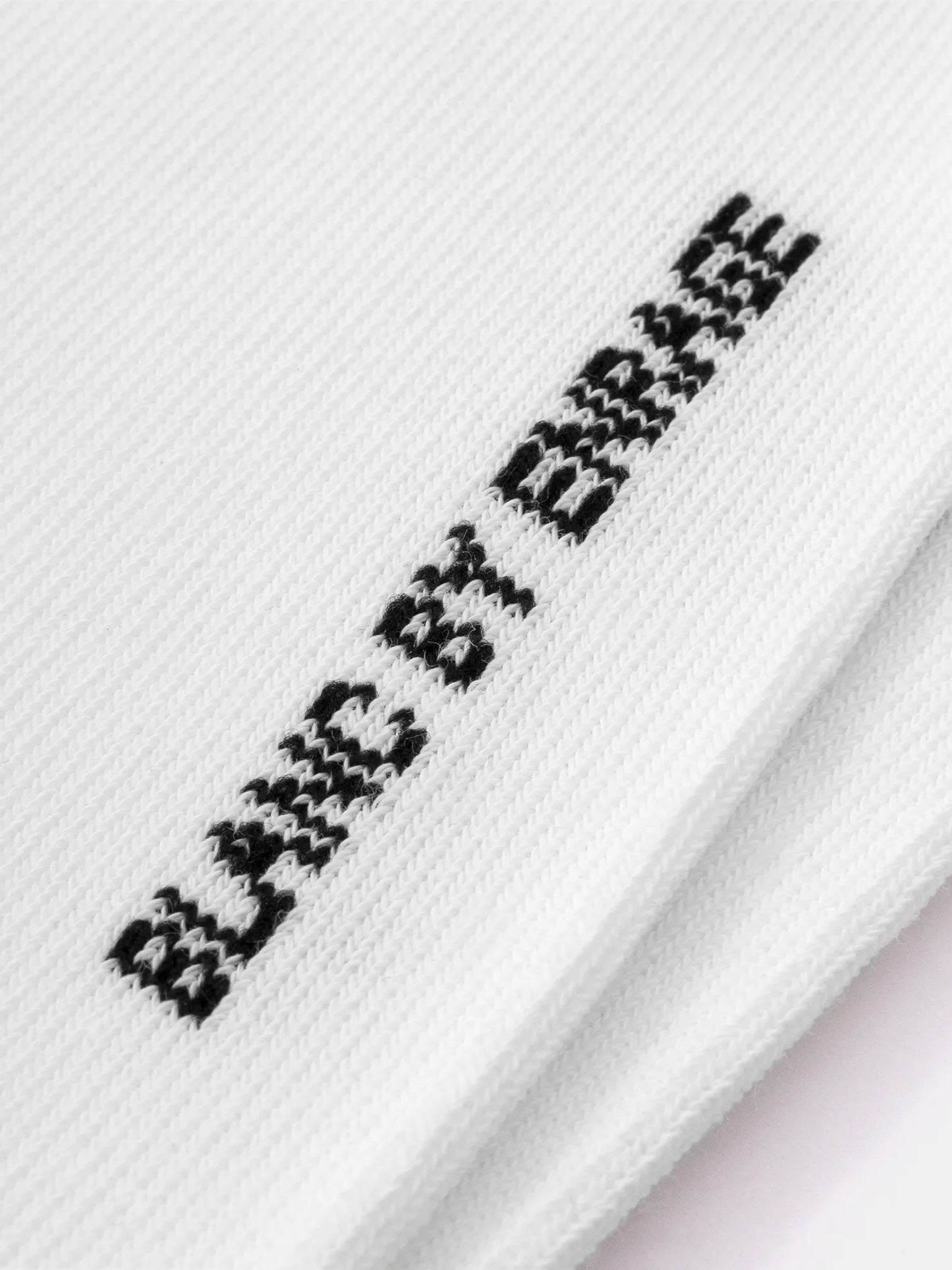 BLANC WHITE TALL RIBBED SOCKS