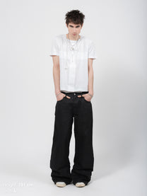 ROUND NECK TEE - WHITE TAPE