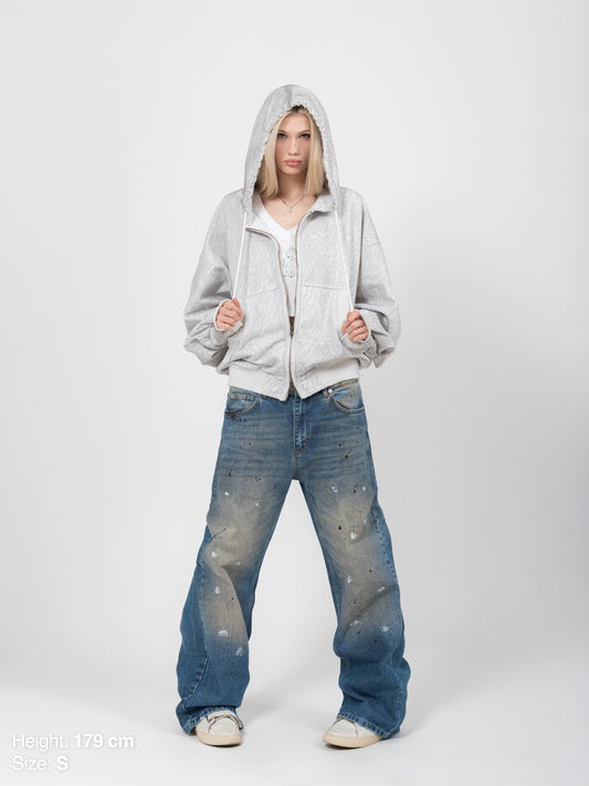 2010 ZIP HOODIE - WHITE LEOPARD