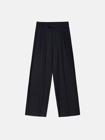plissierte Hose – dunkles Marineblau