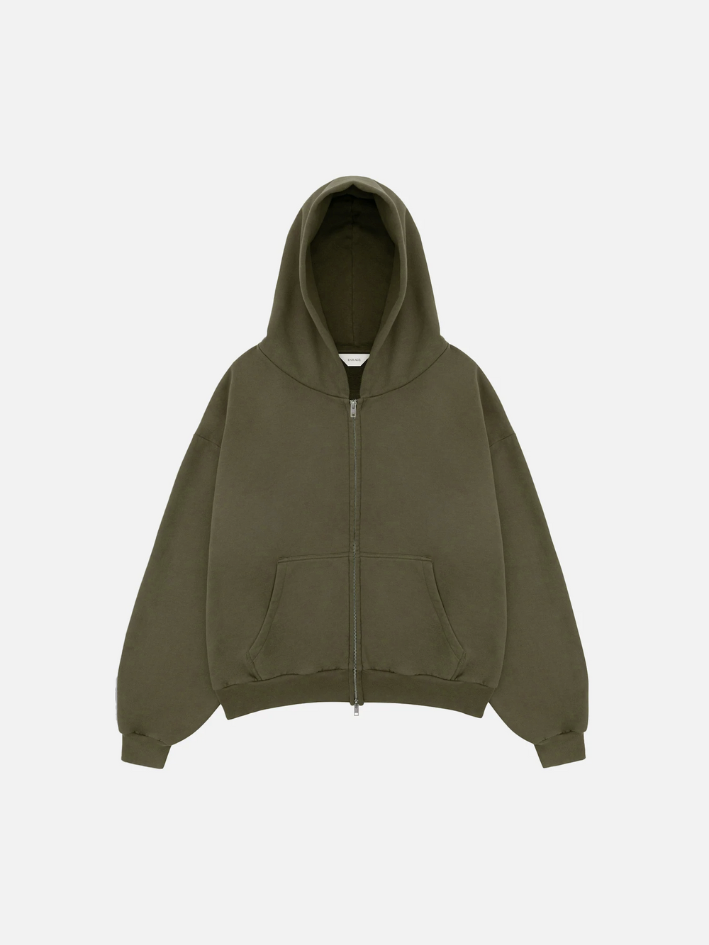 THE BLANC ZIP HOODIE - VINTAGE ARMY GREEN