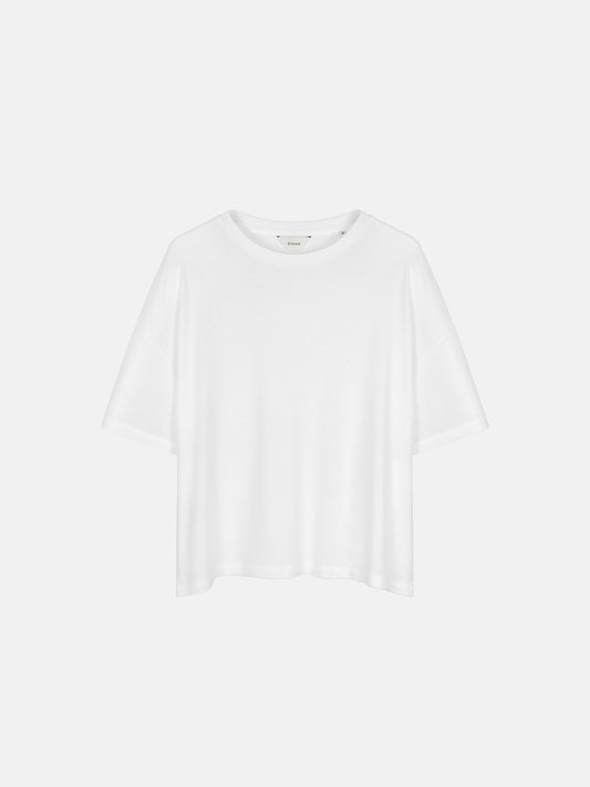 RIB BAGGY TEE - WHITE