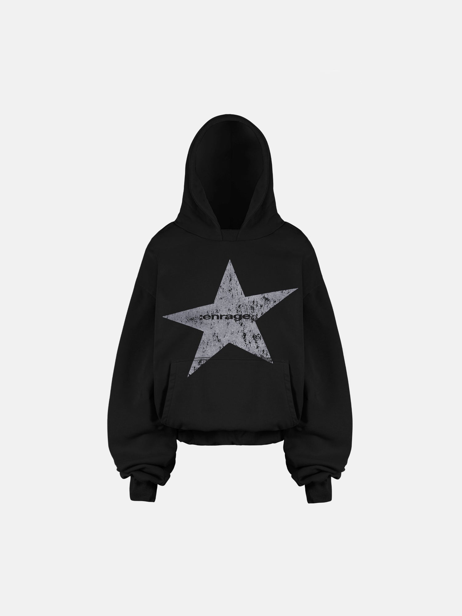 STAR HOODIE - BLACK