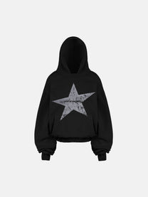 STAR HOODIE - BLACK