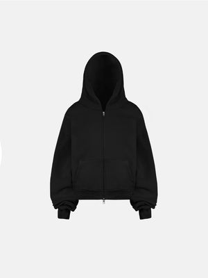 THE BLANC ZIP HOODIE - SCHWARZ