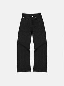 BOOTCUT-JEANS – SCHWARZER RAW-DENIM