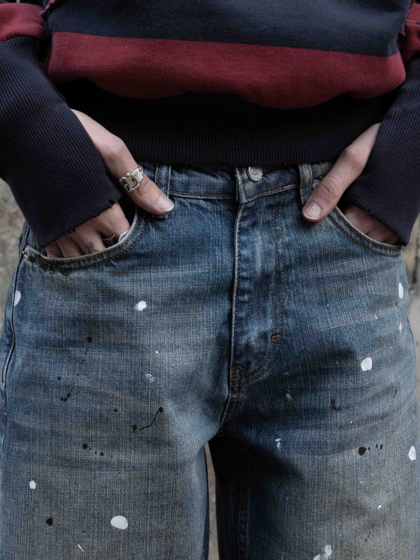 BOOTCUT JEANS - BLUE PAINTER