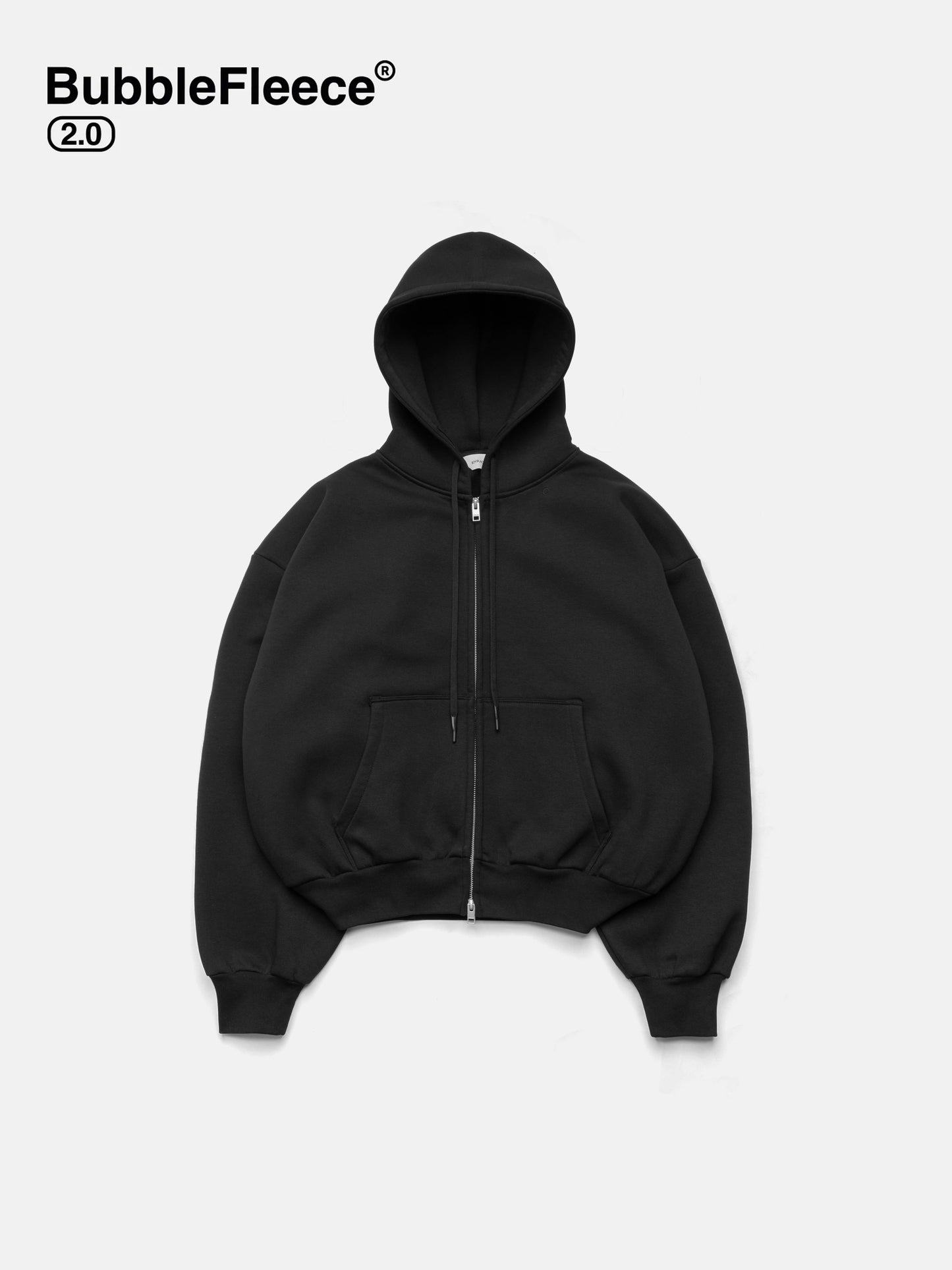 BUBBLE ZIP HOODIE - BLACK