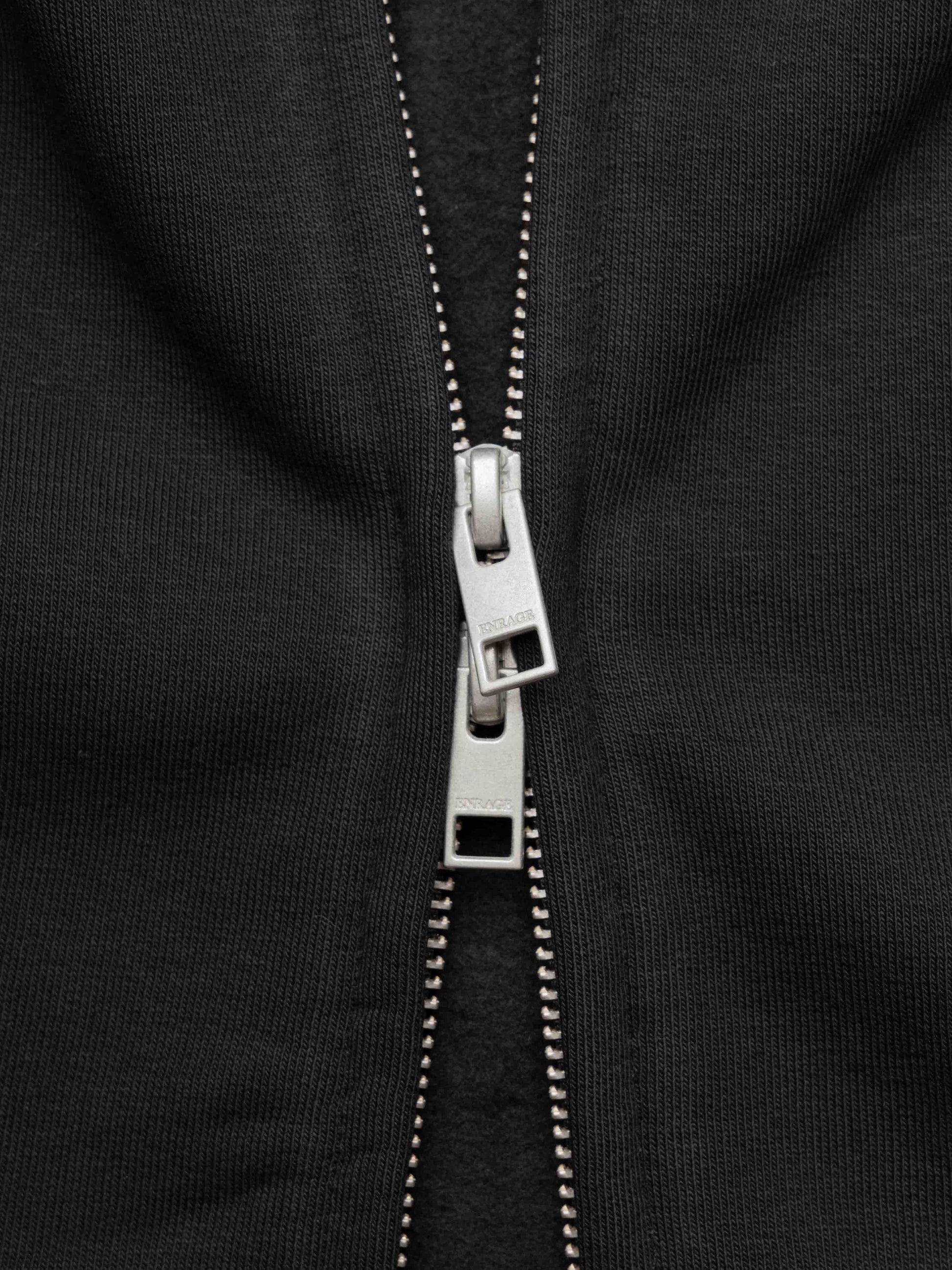 BUBBLE ZIP HOODIE - BLACK