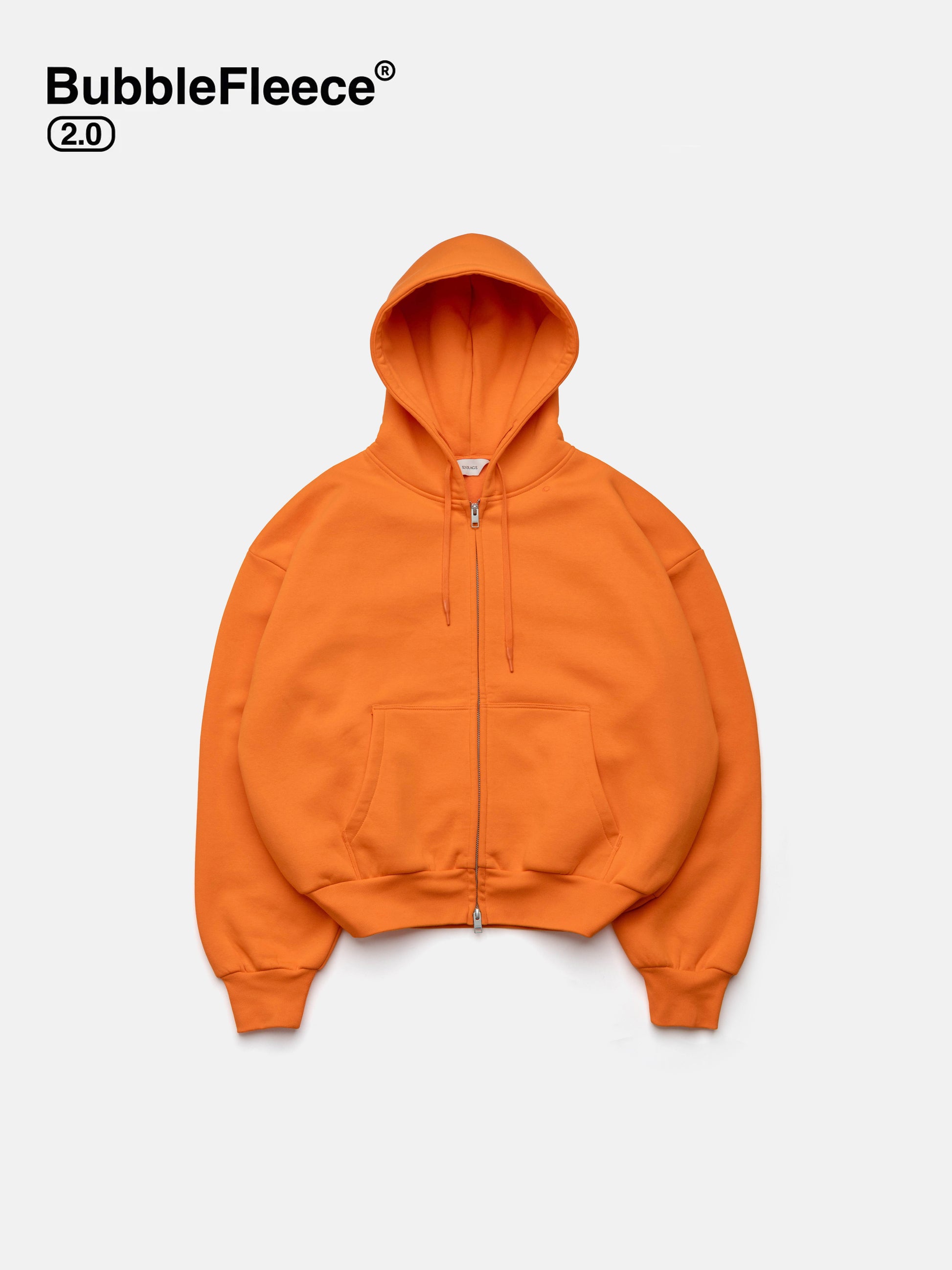 BUBBLE ZIP HOODIE - ORANGE