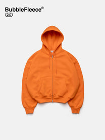 BUBBLE ZIP HOODIE - ORANGE