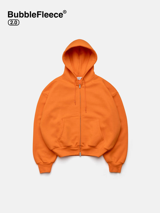 BUBBLE ZIP HOODIE – ORANGE