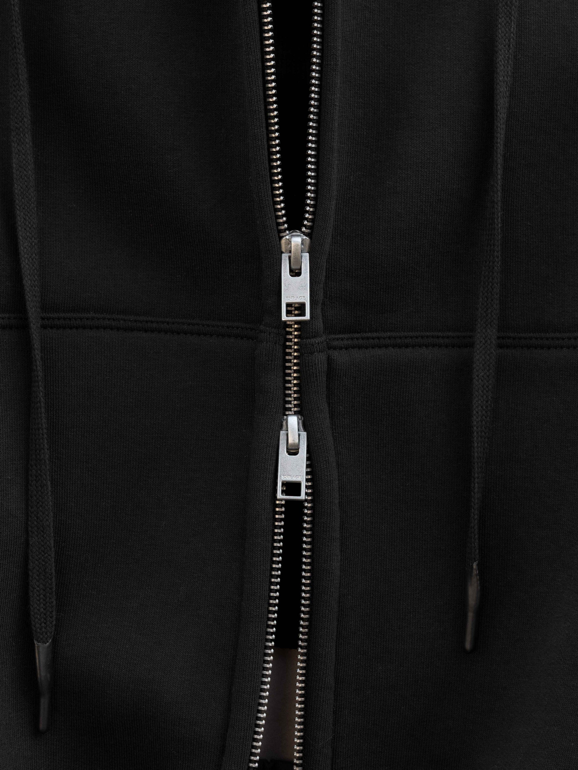 BUBBLE ZIP HOODIE - BLACK