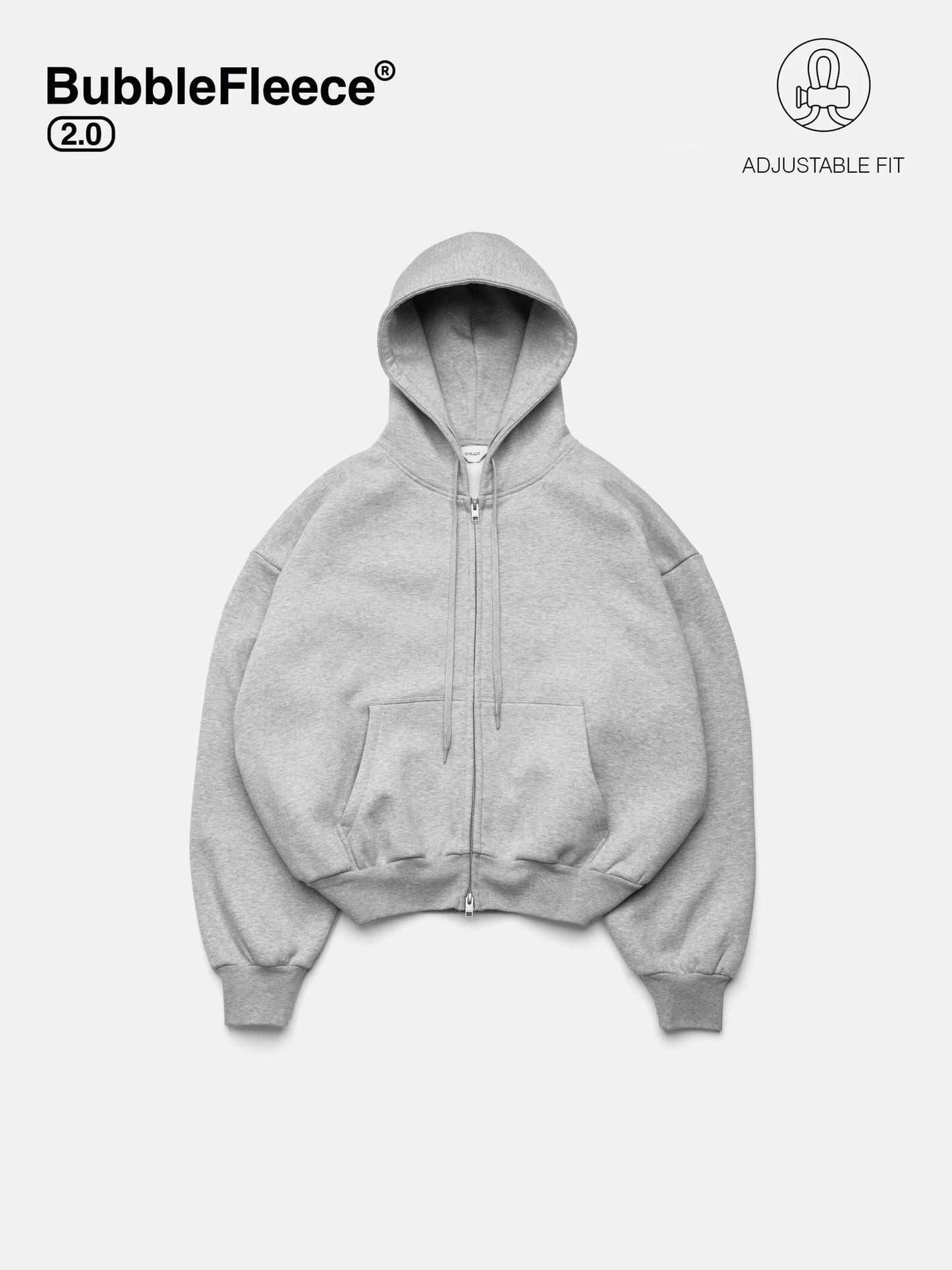 BUBBLE ZIP HOODIE - GRAY