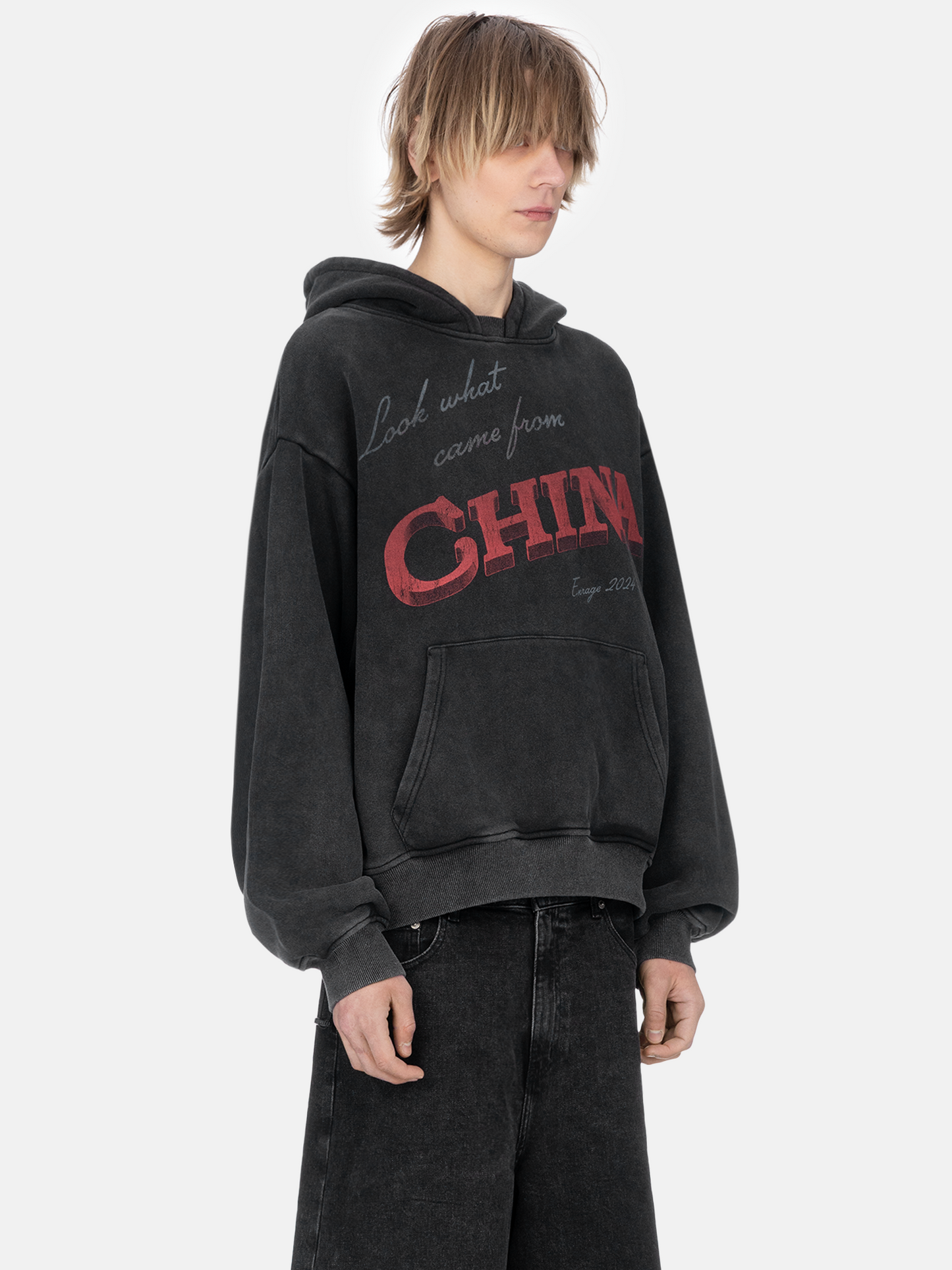 CHINA EDITOR'S CUT WASHED BLACK HOODIE