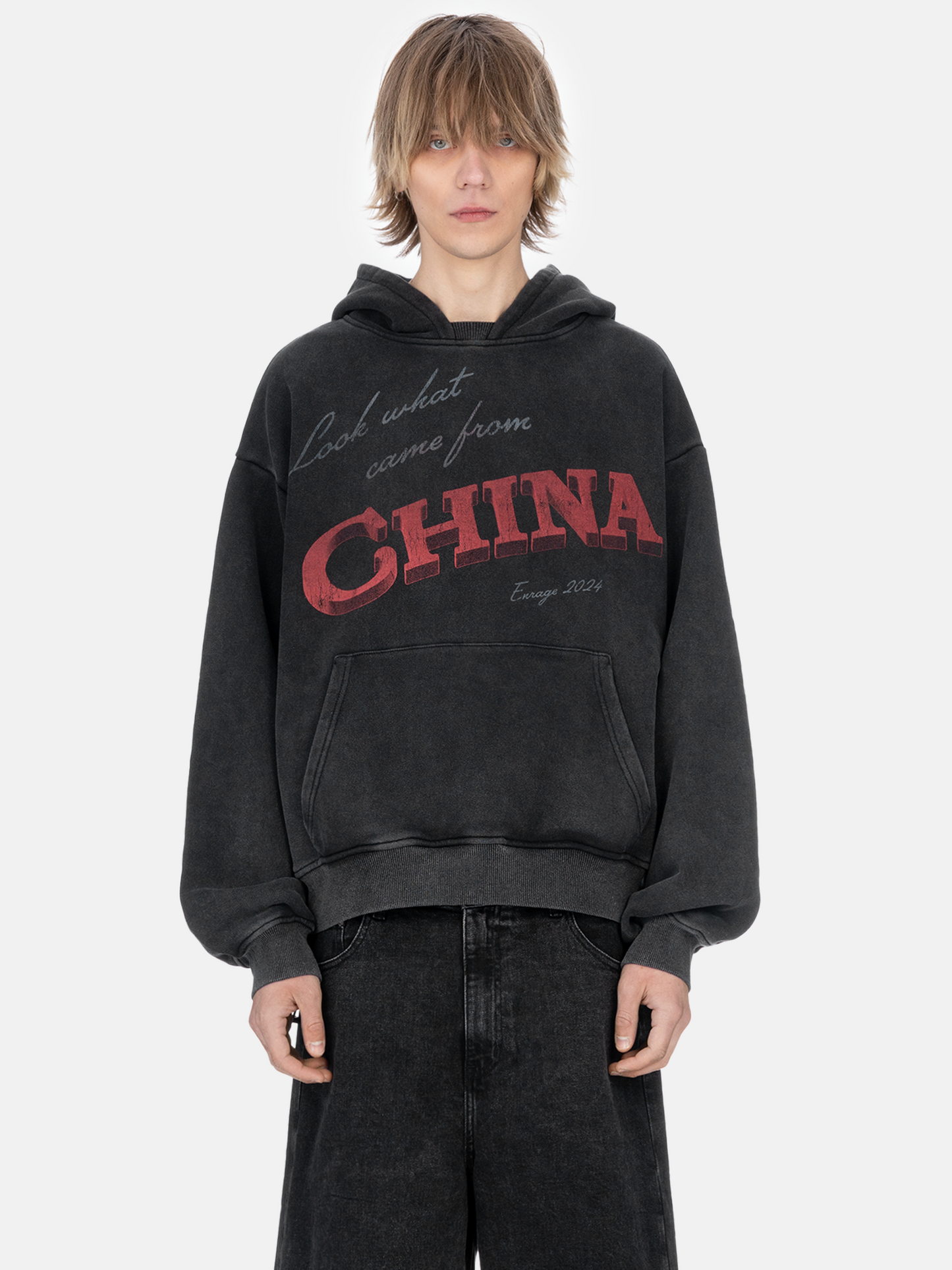 CHINA EDITOR'S CUT WASHED BLACK HOODIE