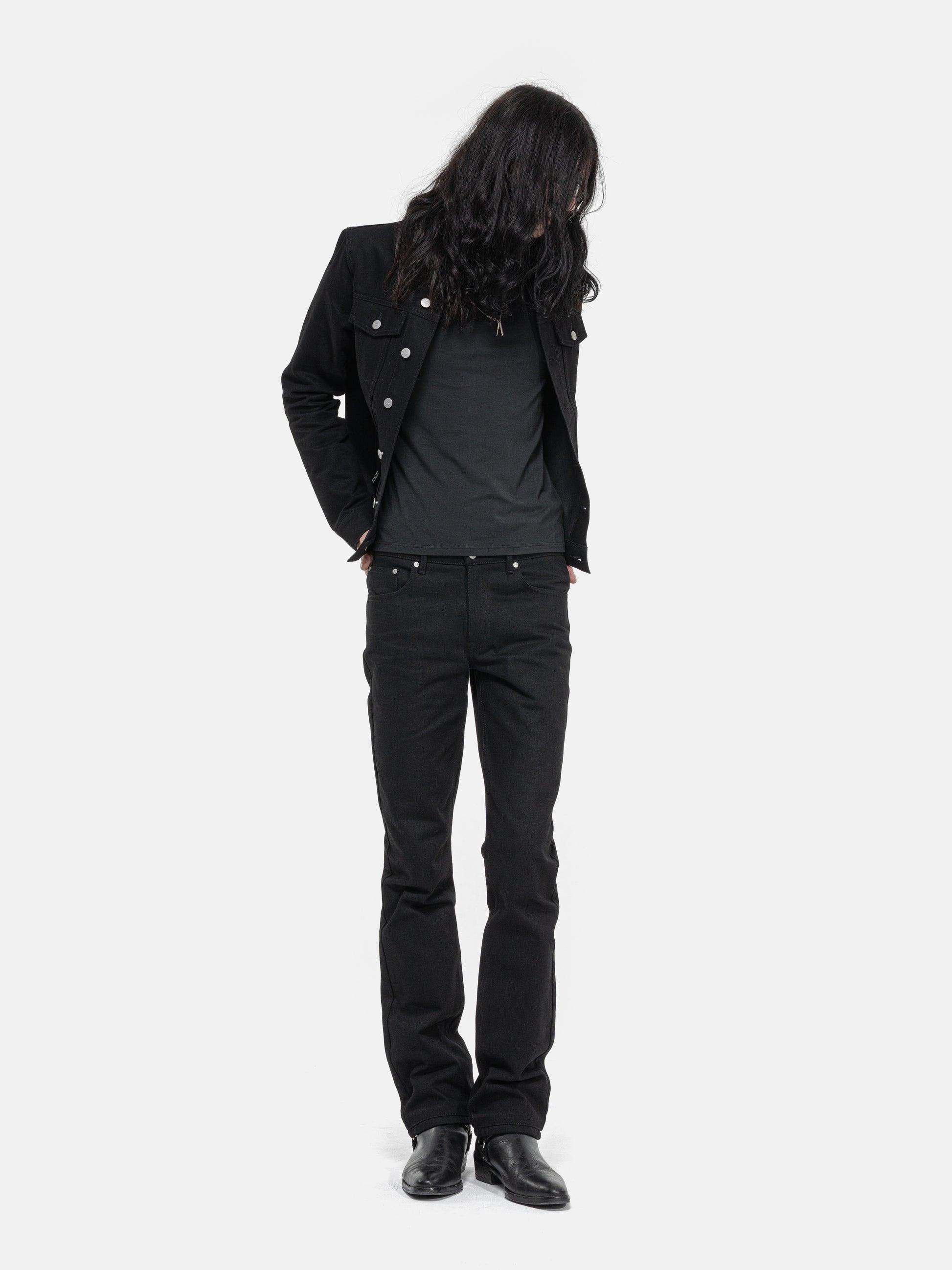 DENIM JACKET - ALL BLACK