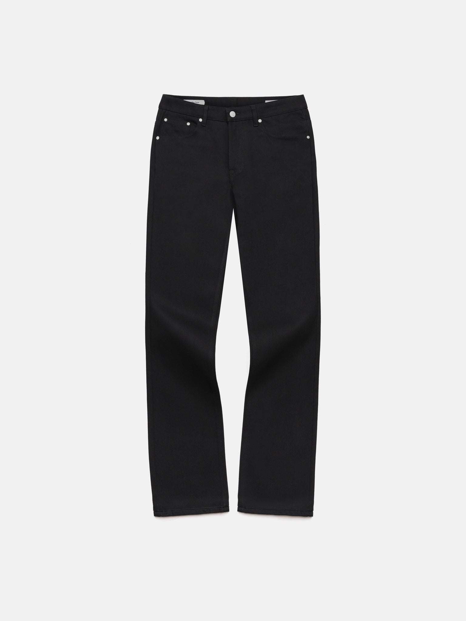 SLIM STRAIGHT JEANS - ALL BLACK DENIM
