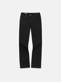SLIM STRAIGHT JEANS - ALL BLACK DENIM