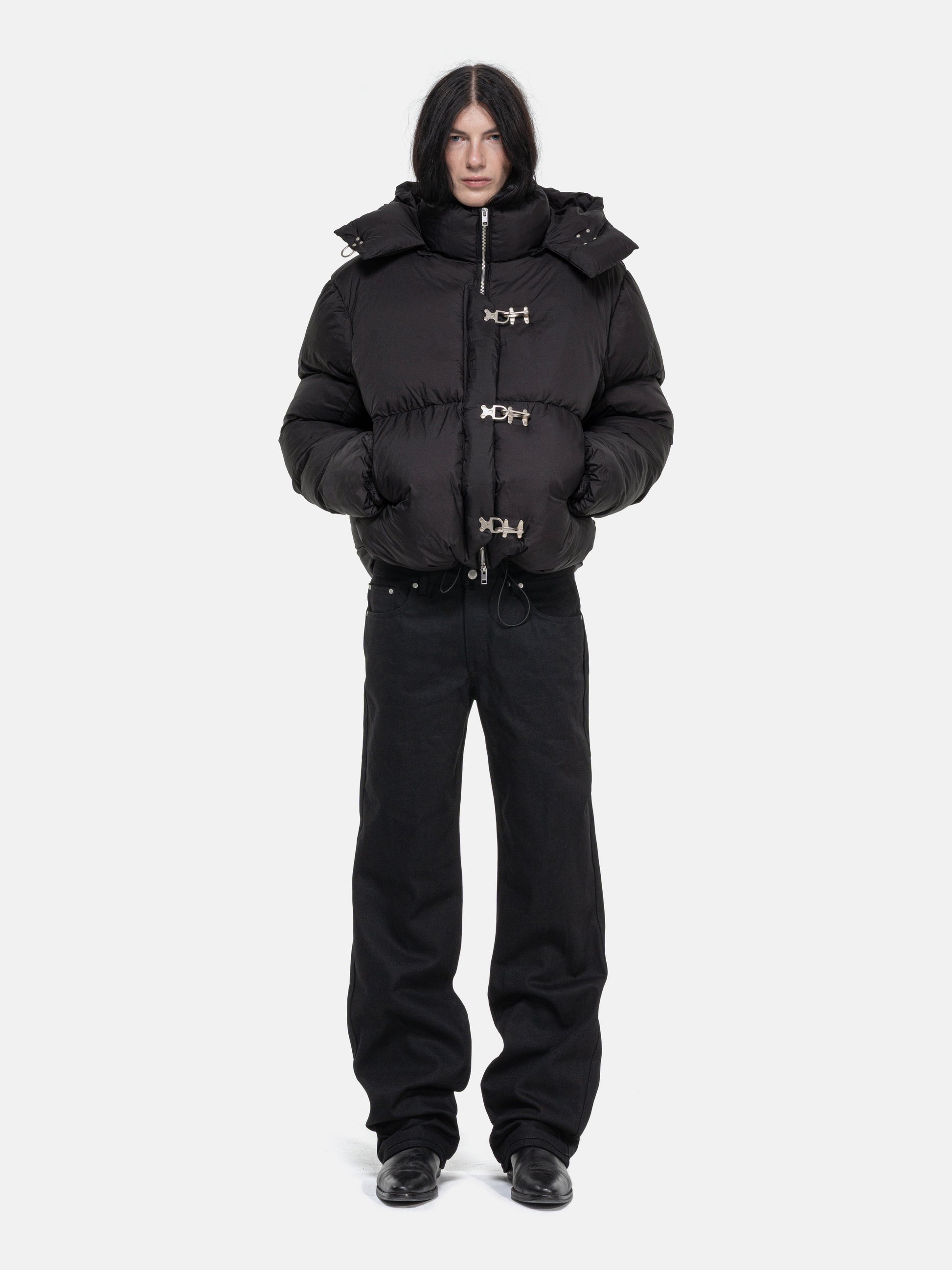 FIREMAN PUFFER JACKET - BLACK