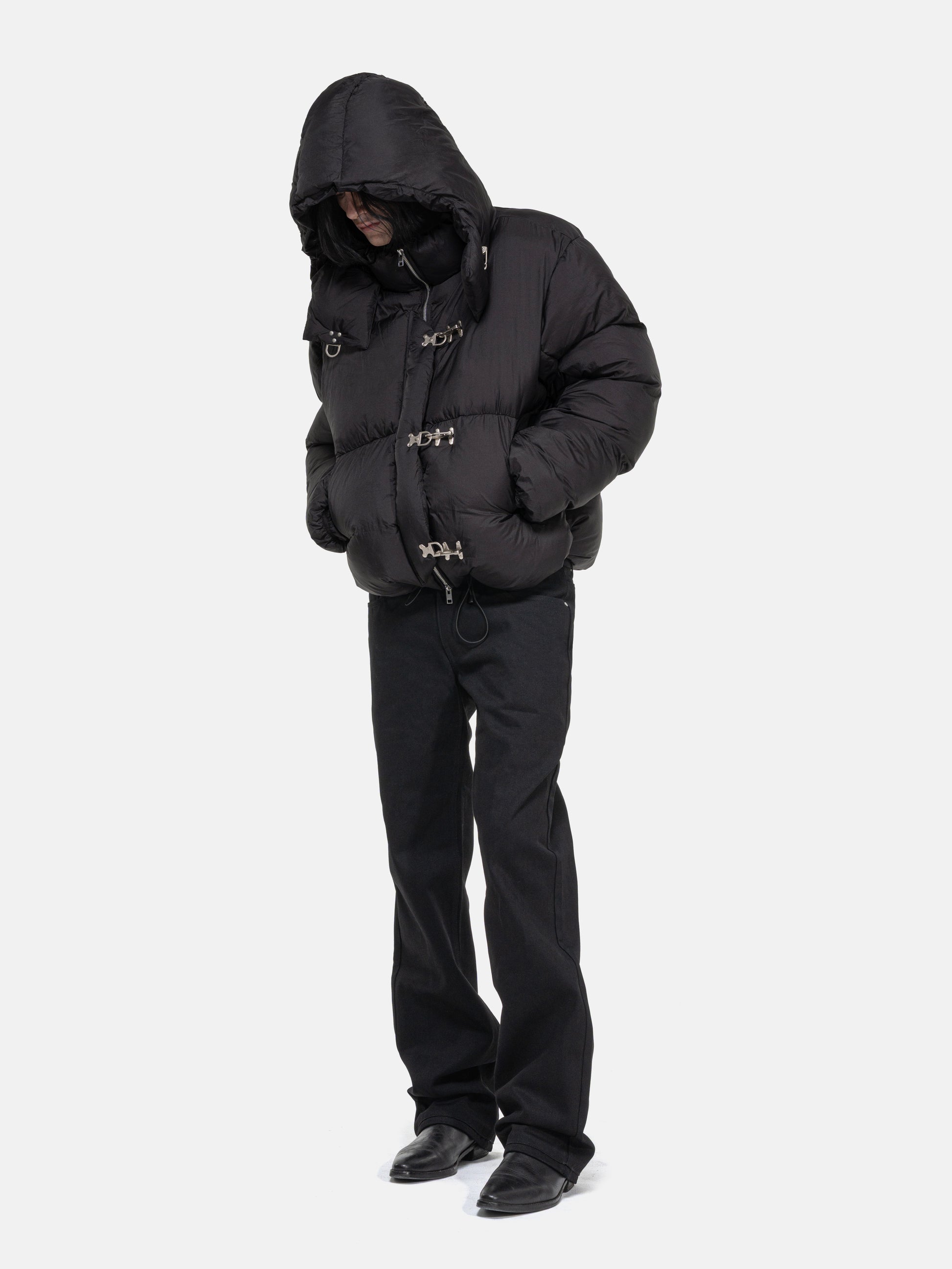 FIREMAN PUFFER JACKET - BLACK