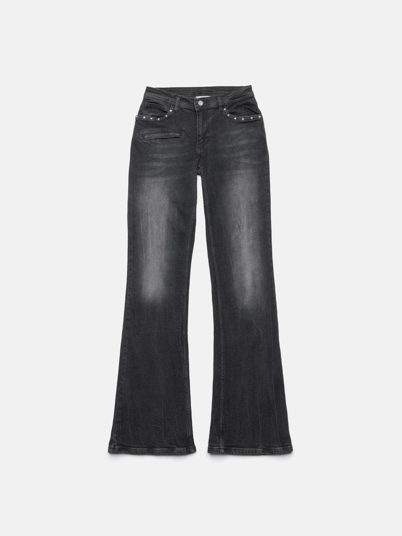 AUSGESTELLTE JEANS – SCHWARZ