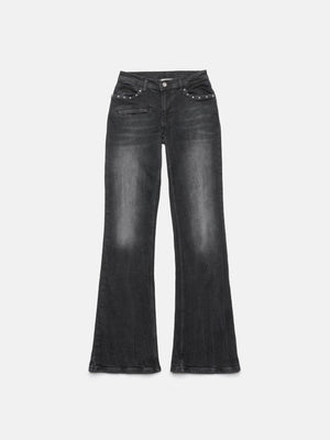 AUSGESTELLTE JEANS – SCHWARZ