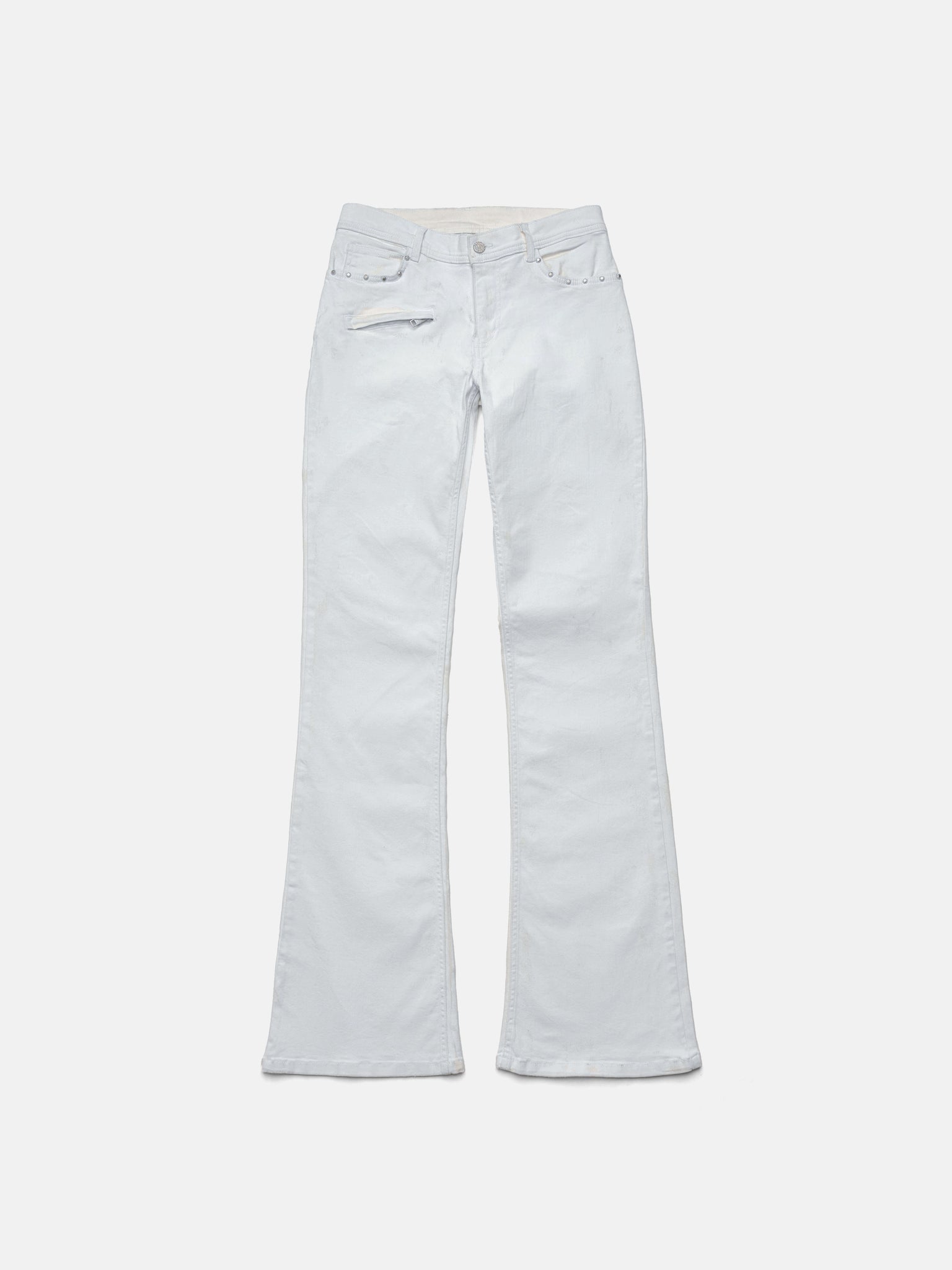 AUSGESTELLTE JEANS – WEISSE FARBE