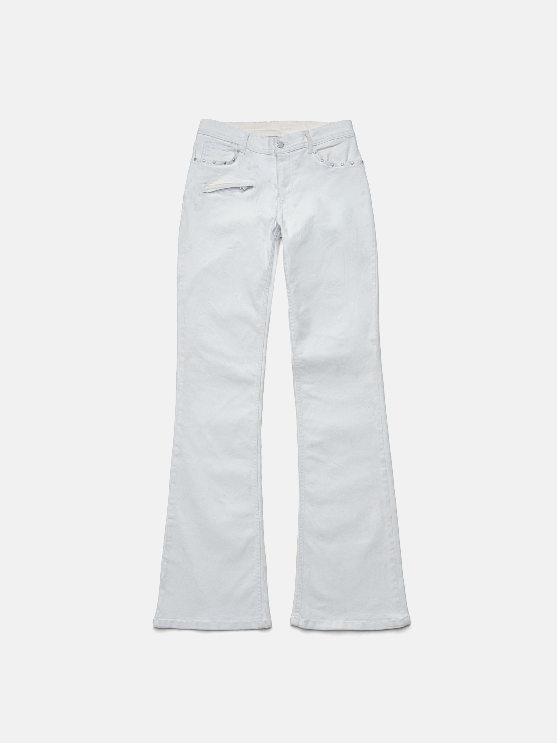 AUSGESTELLTE JEANS – WEISSE FARBE