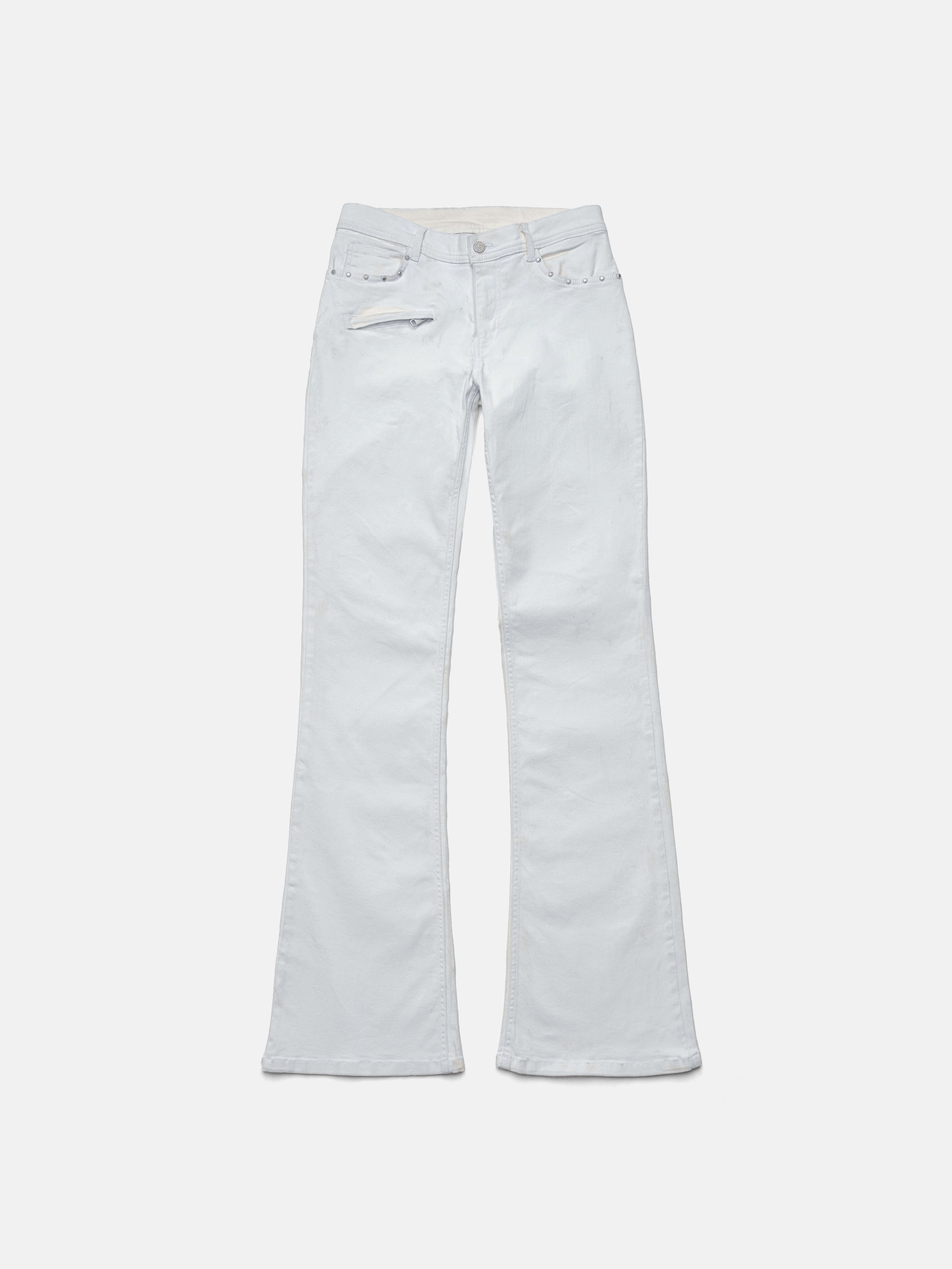 FLARED JEANS - WHITE PAINT