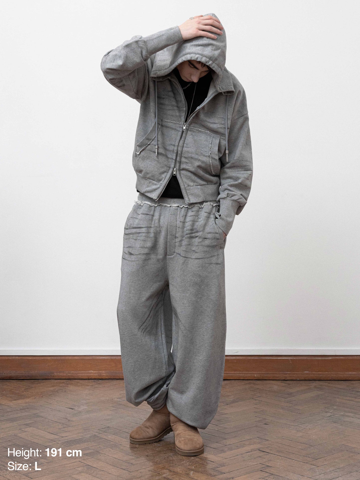 DIRTY SPRAY SWEATPANTS - GRAY