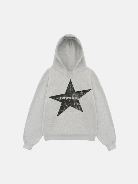 STAR HOODIE - GRAY