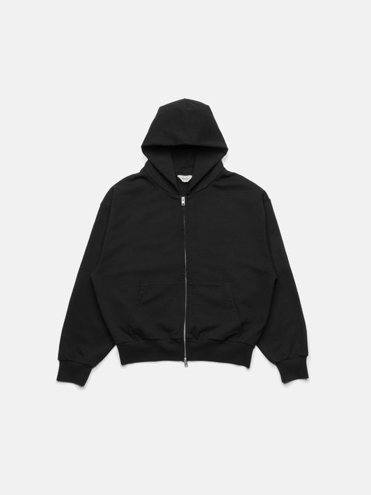 HEAVY ZIP HOODIE - BLACK