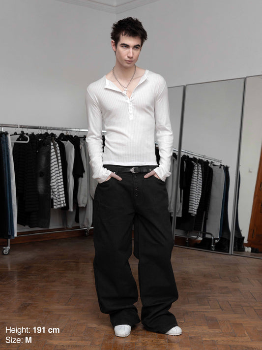 HENLEY LONGSLEEVE - WHITE