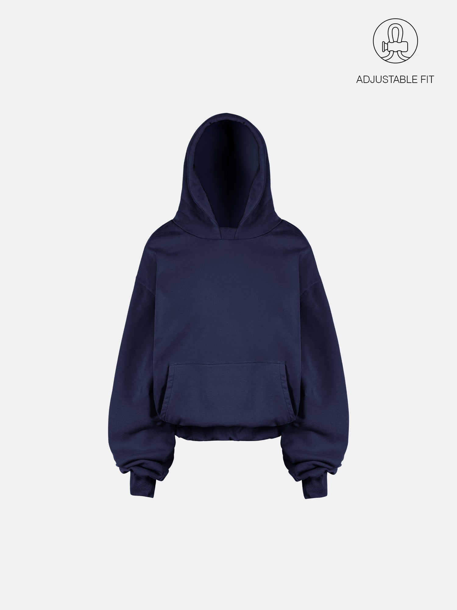 THE BLANC HOODIE - INTENSIVES MARINEBLAU