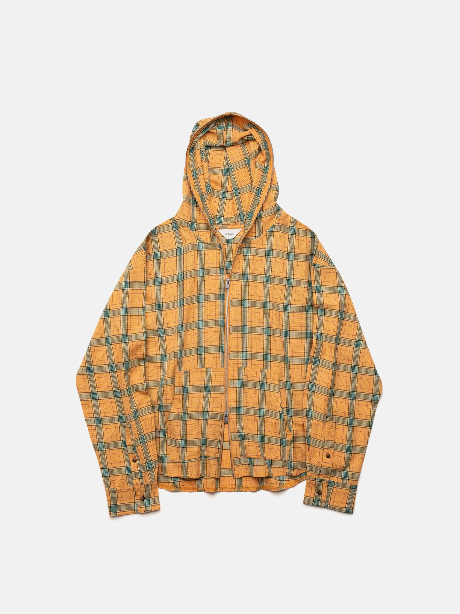 FLANEL HOODIE - YELLOW