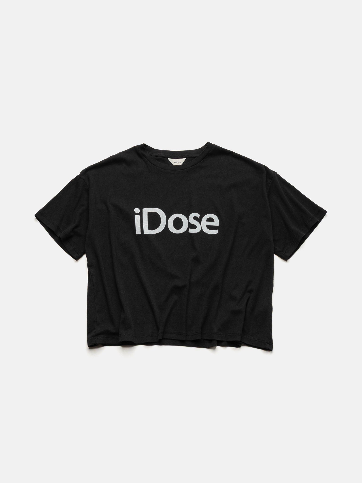 RIB BAGGY TEE iDOSE  - BLACK