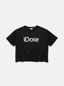RIB BAGGY TEE iDOSE  - BLACK