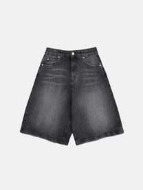 DENIM JORTS - WASHED BLACK