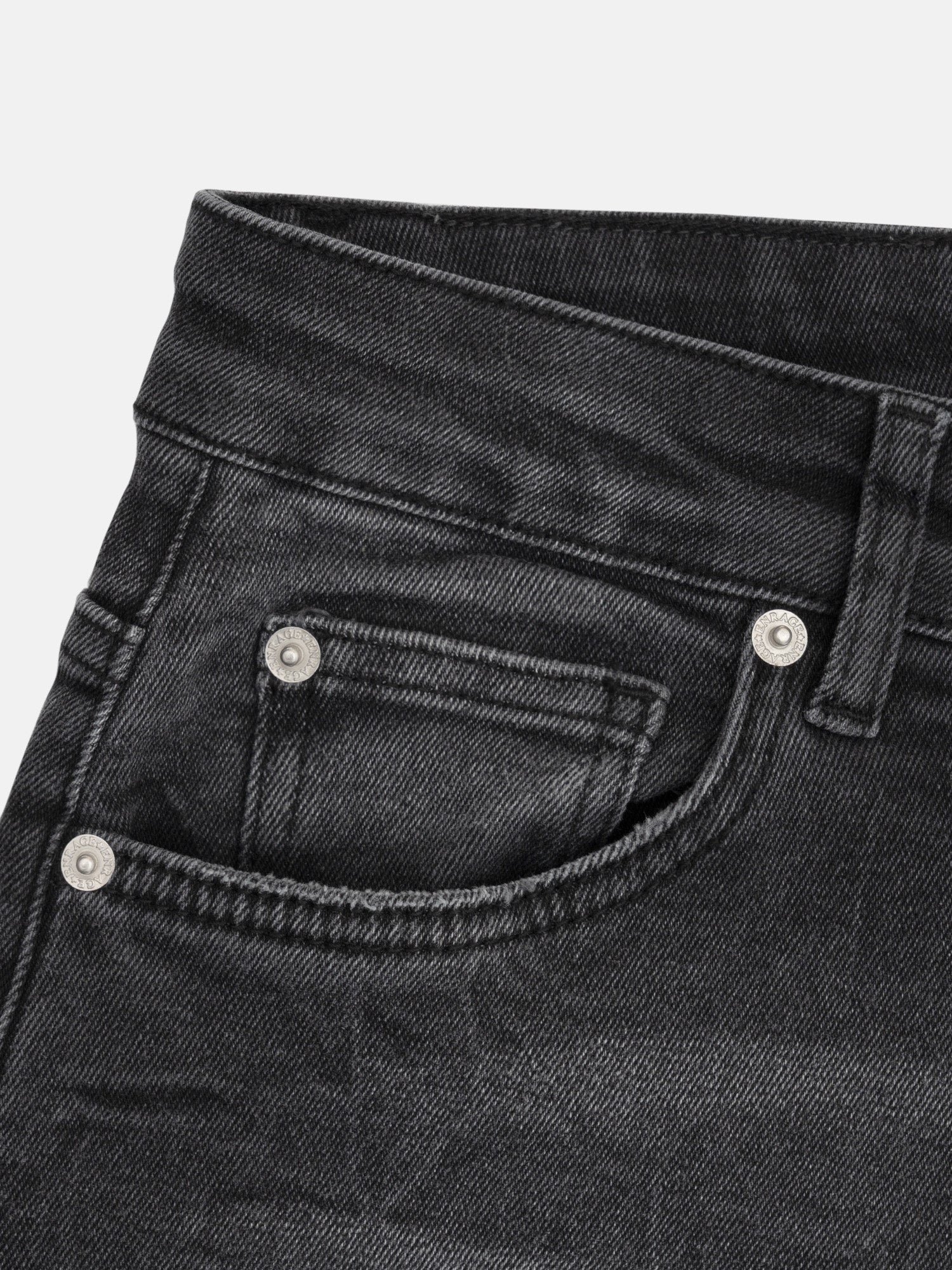 DENIM JORTS - WASHED BLACK