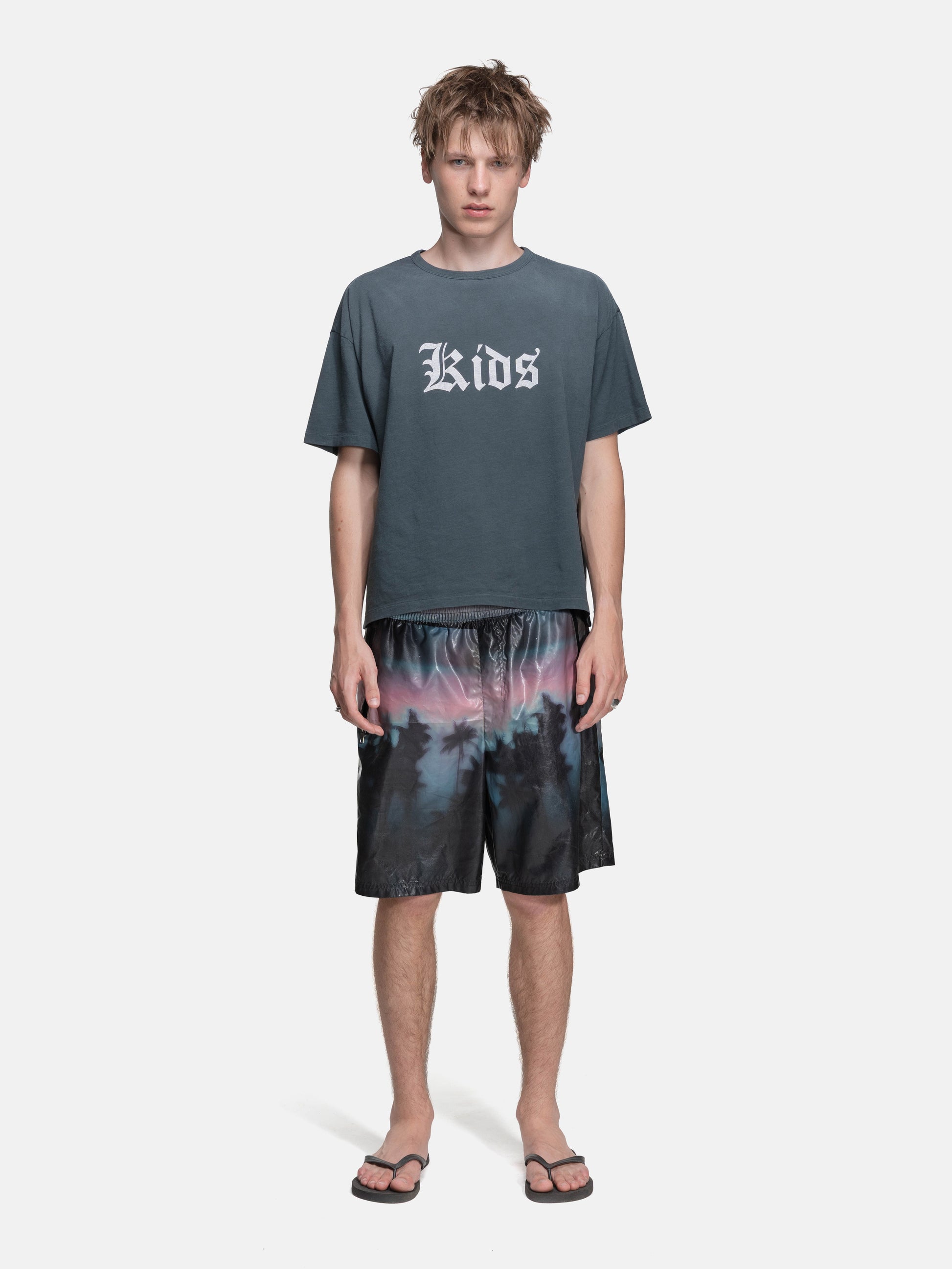 SINGLE STITCH TEE - KIDS WASHED BLACK