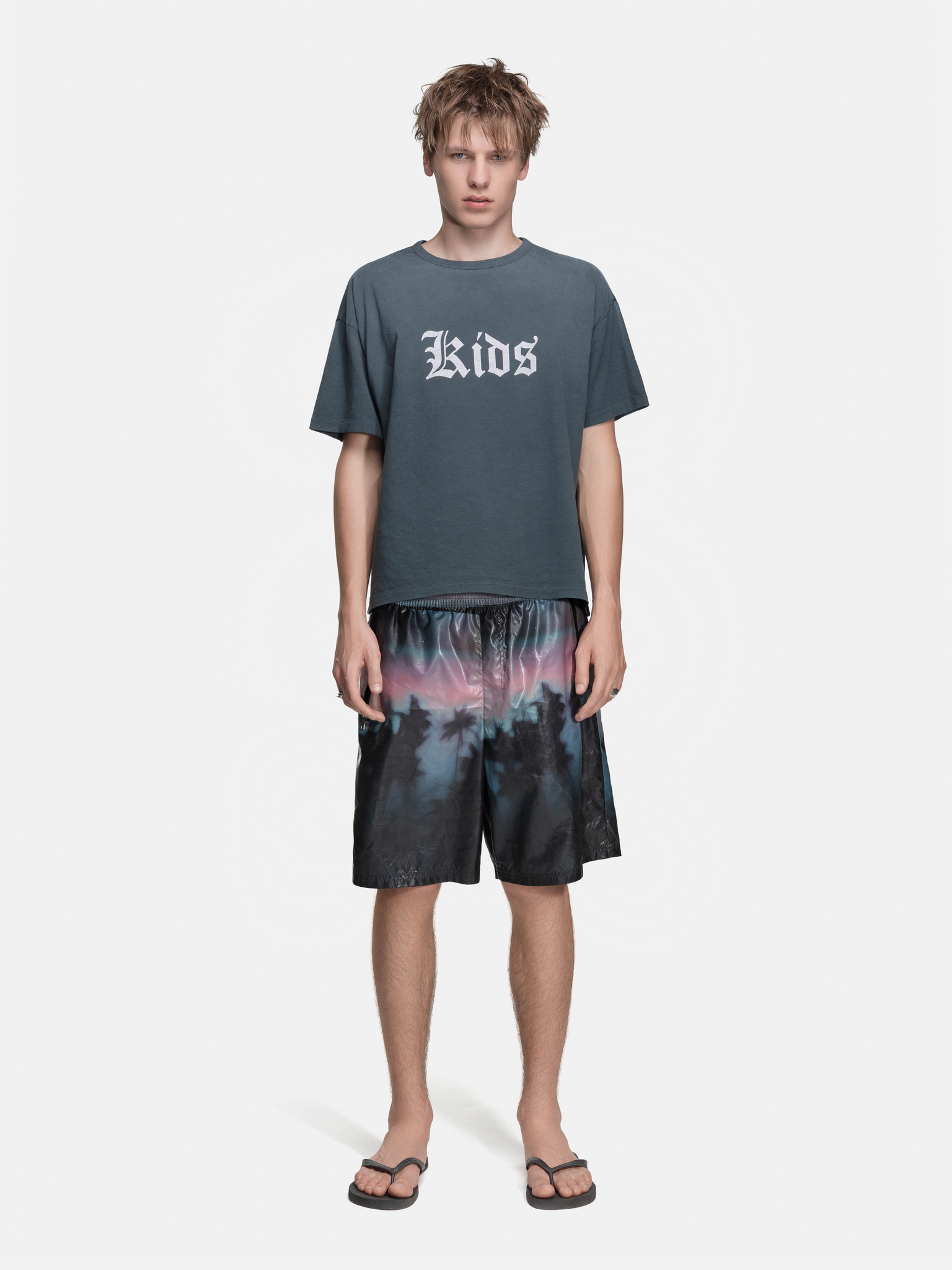 SINGLE STITCH TEE - KIDS WASHED BLACK