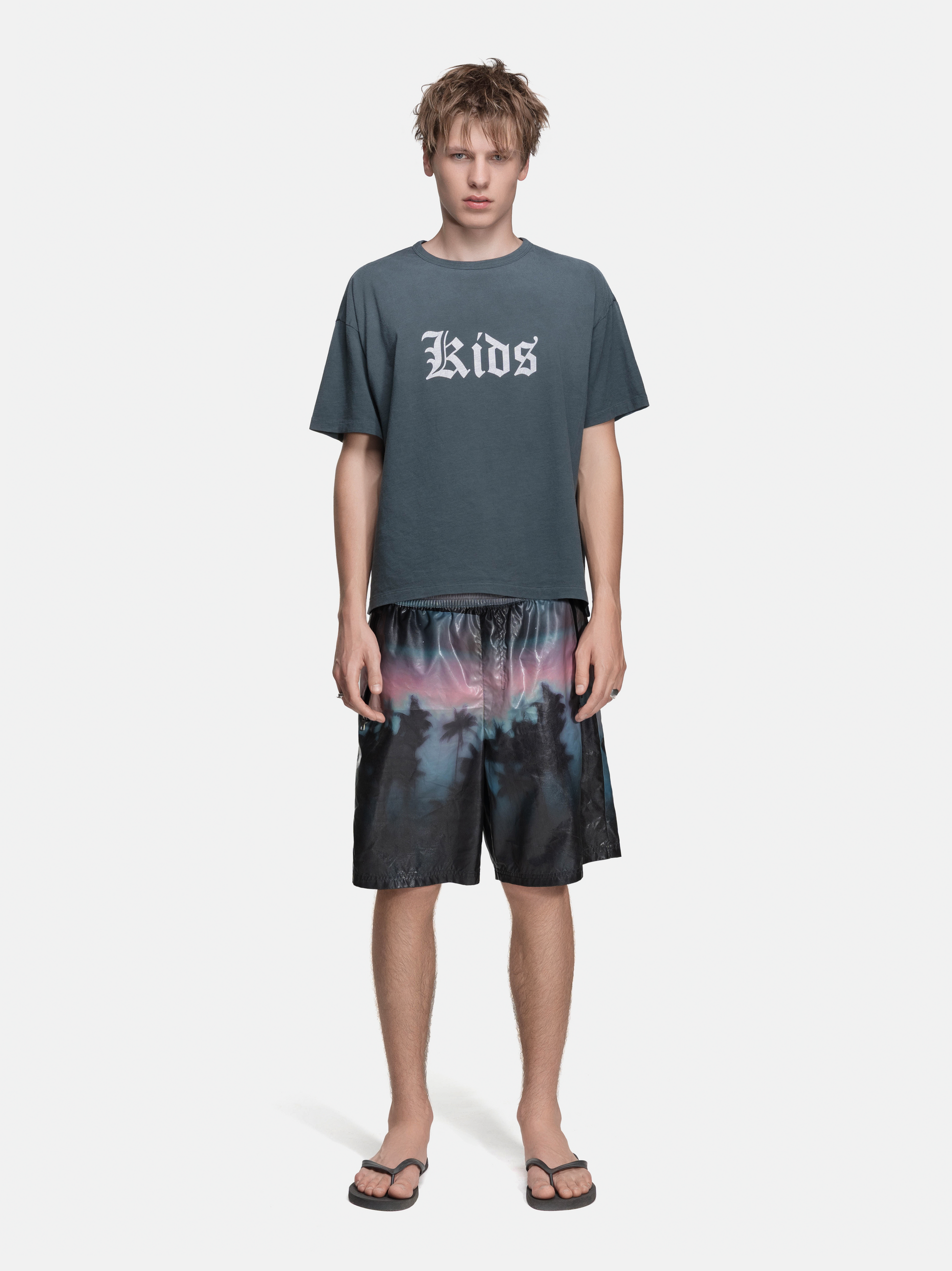 SINGLE STITCH TEE - KIDS WASHED BLACK