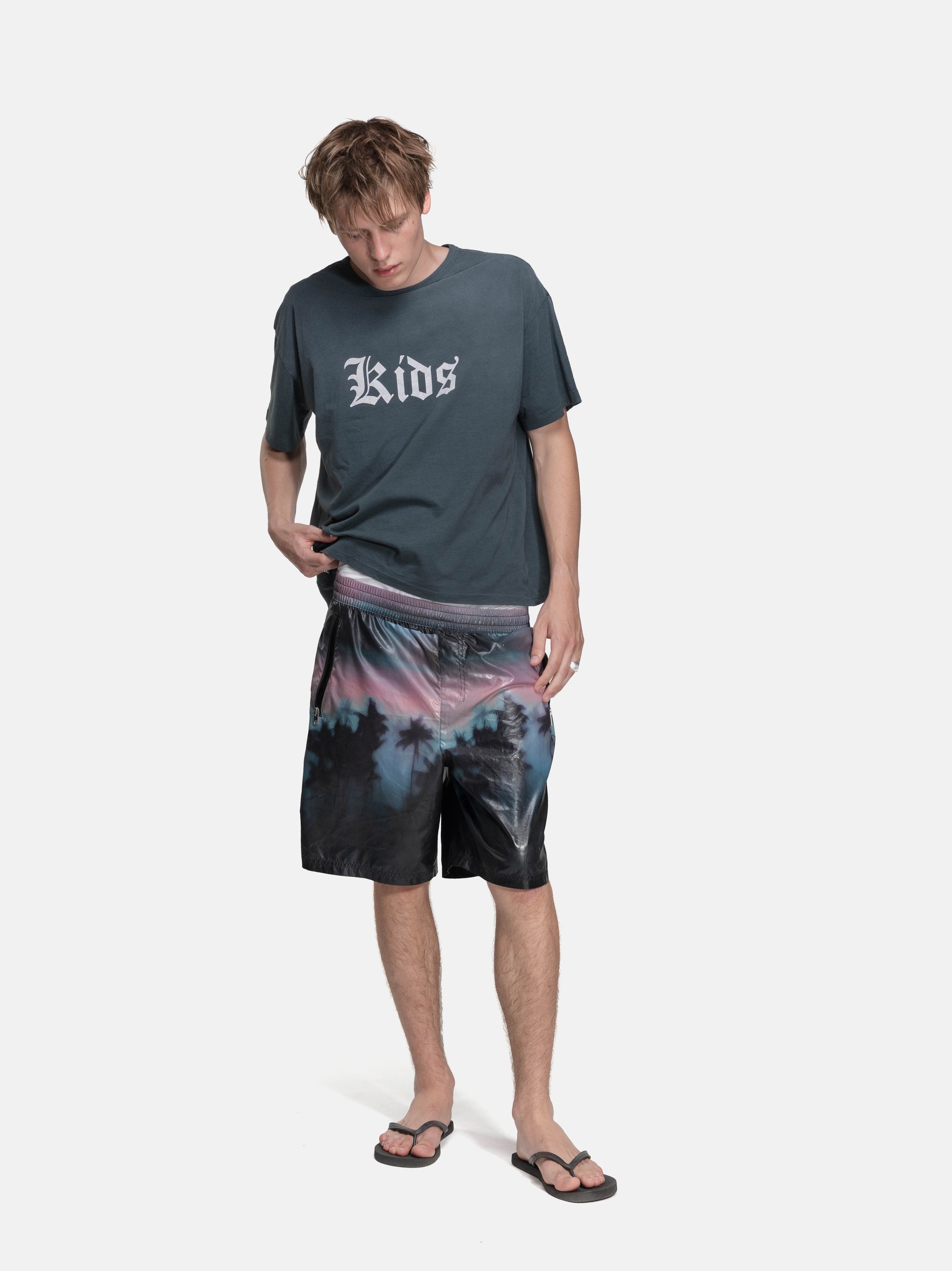 SINGLE STITCH TEE - KIDS WASHED BLACK