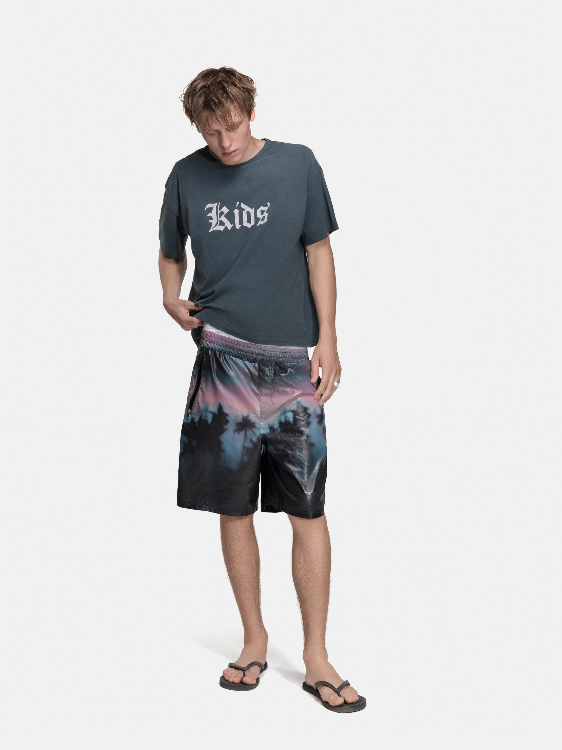 SINGLE STITCH TEE - KIDS WASHED BLACK