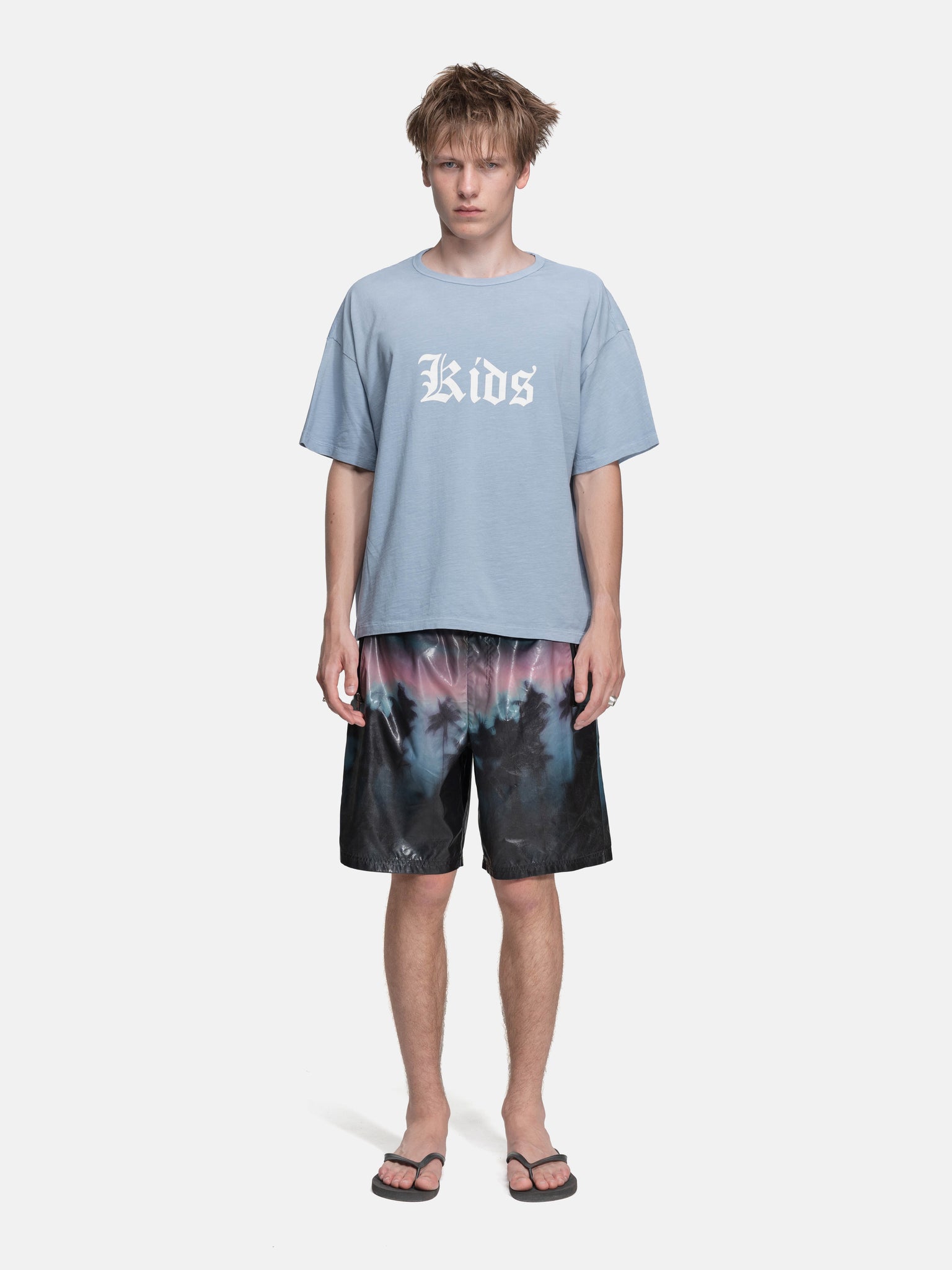 SINGLE STITCH TEE - KIDS DUSTY BLUE