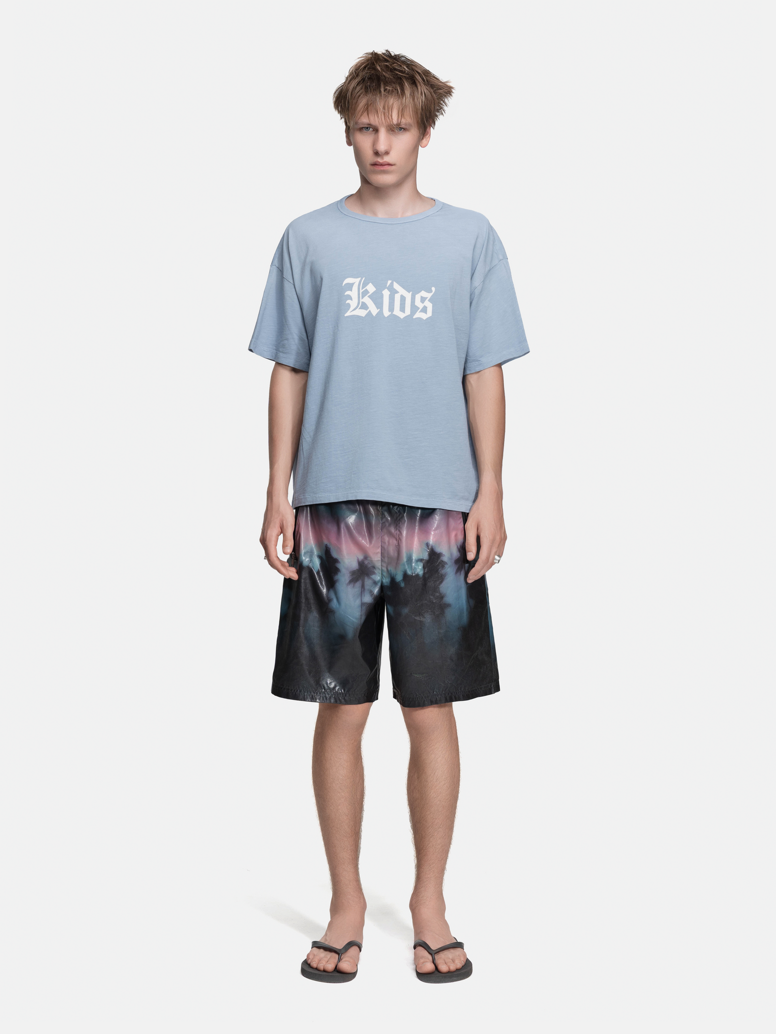 SINGLE STITCH TEE - KIDS DUSTY BLUE