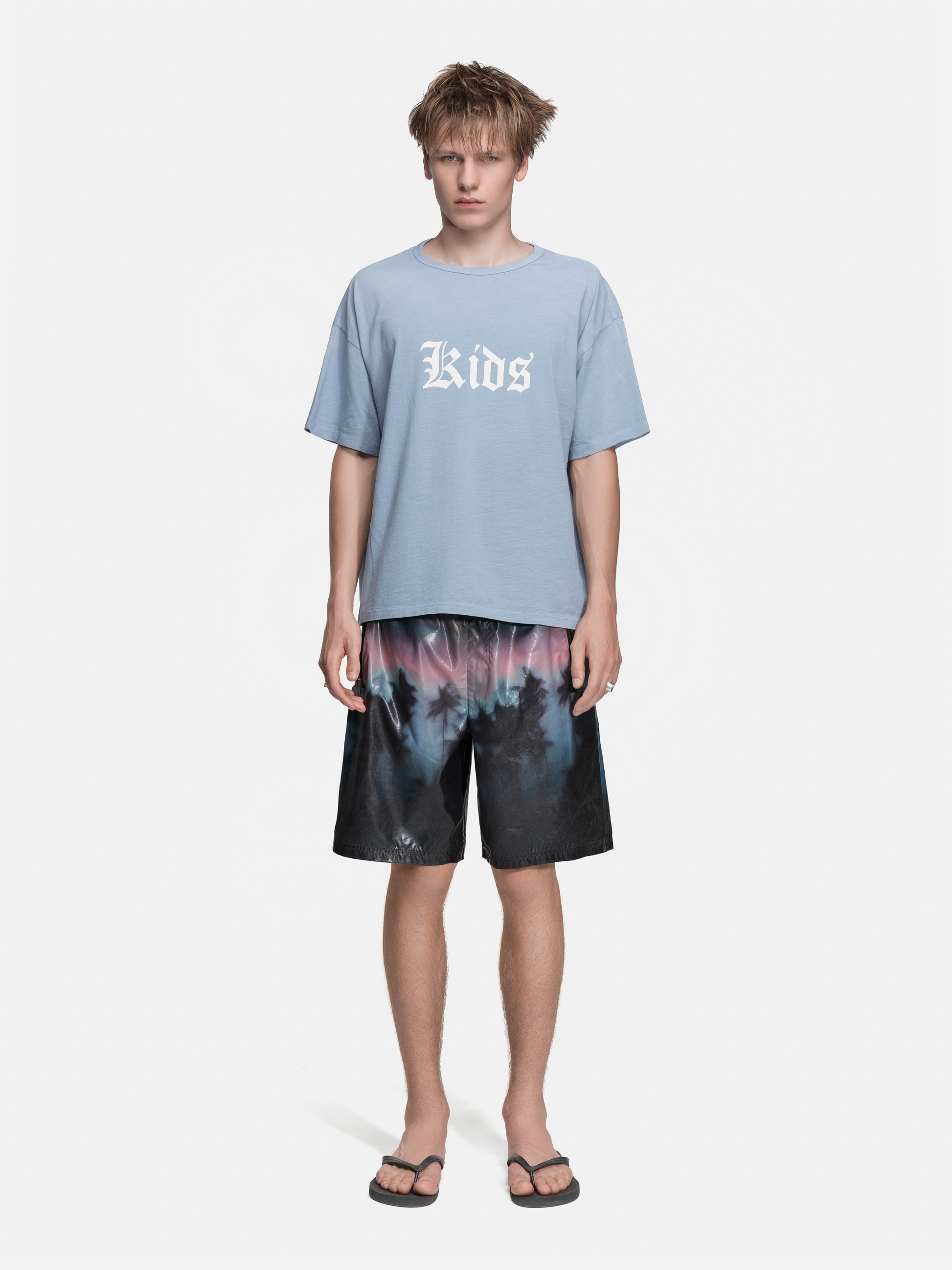 SINGLE STITCH TEE - KIDS DUSTY BLUE