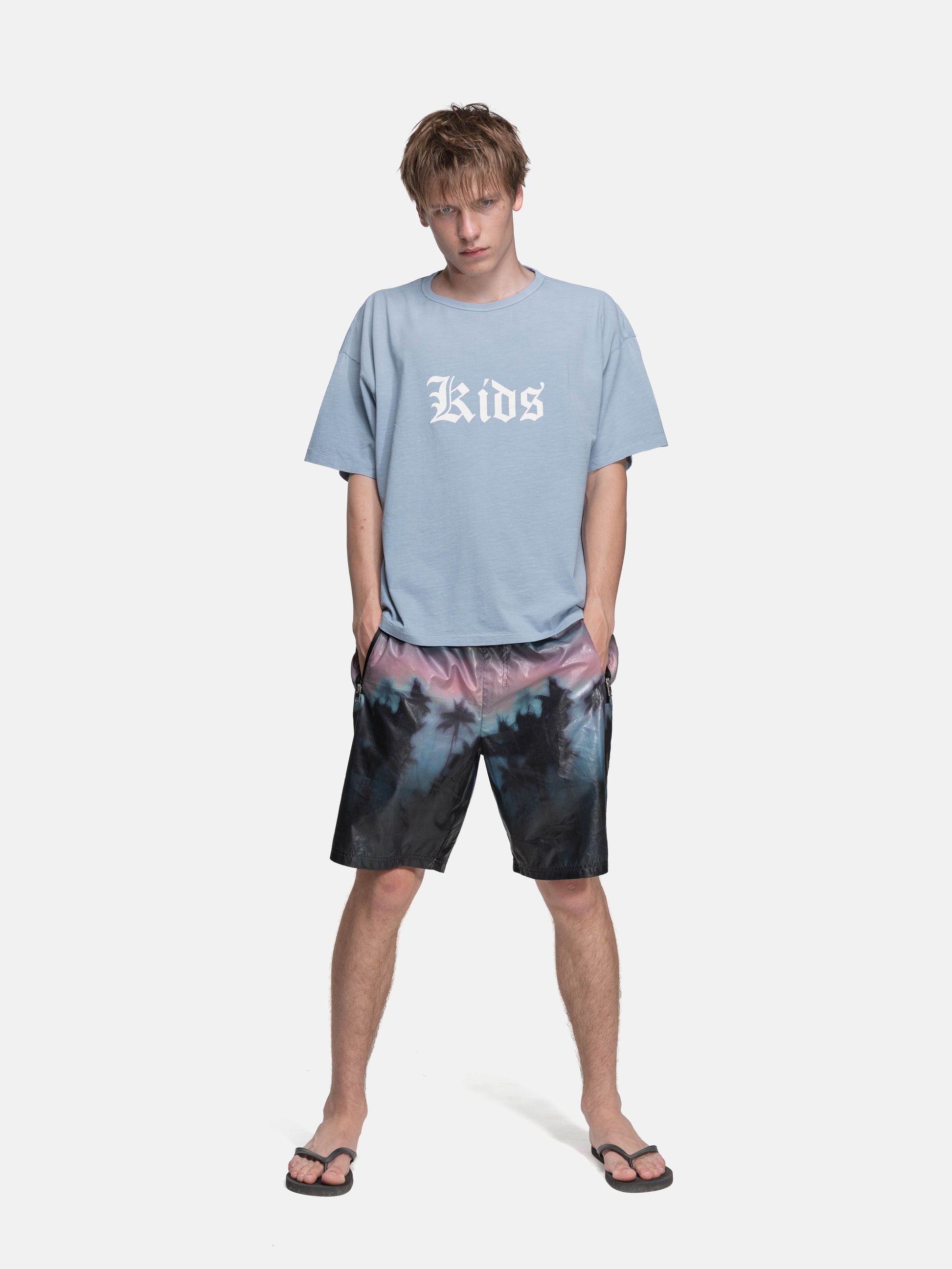 SINGLE STITCH TEE - KIDS DUSTY BLUE